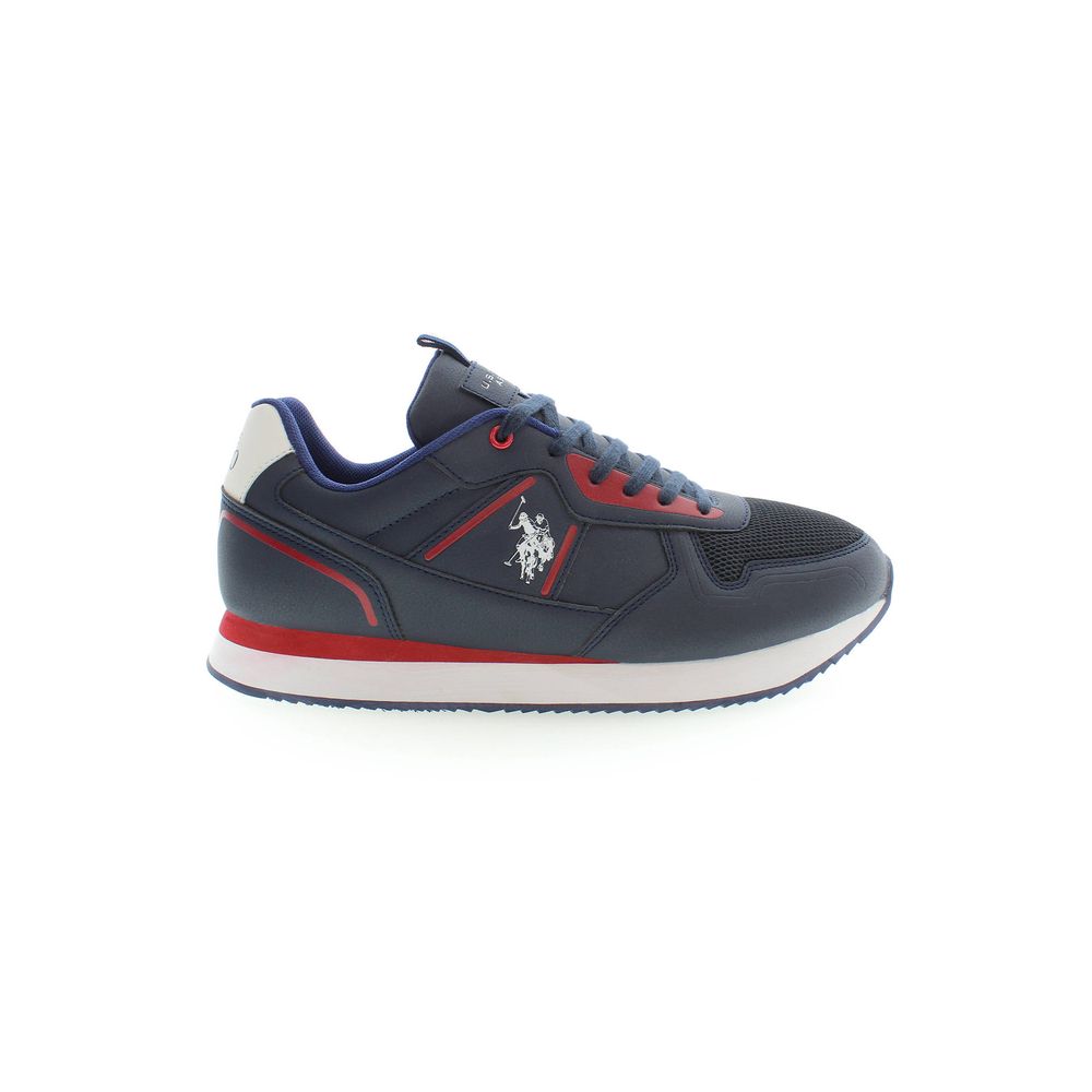 U.S. POLO ASSN. Schlichte blaue Sneakers mit kontrastierendem Detail