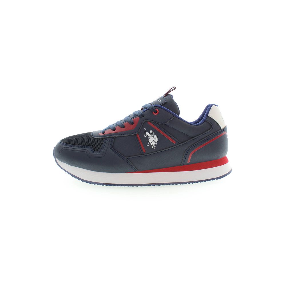 U.S. POLO ASSN. Schlichte blaue Sneakers mit kontrastierendem Detail