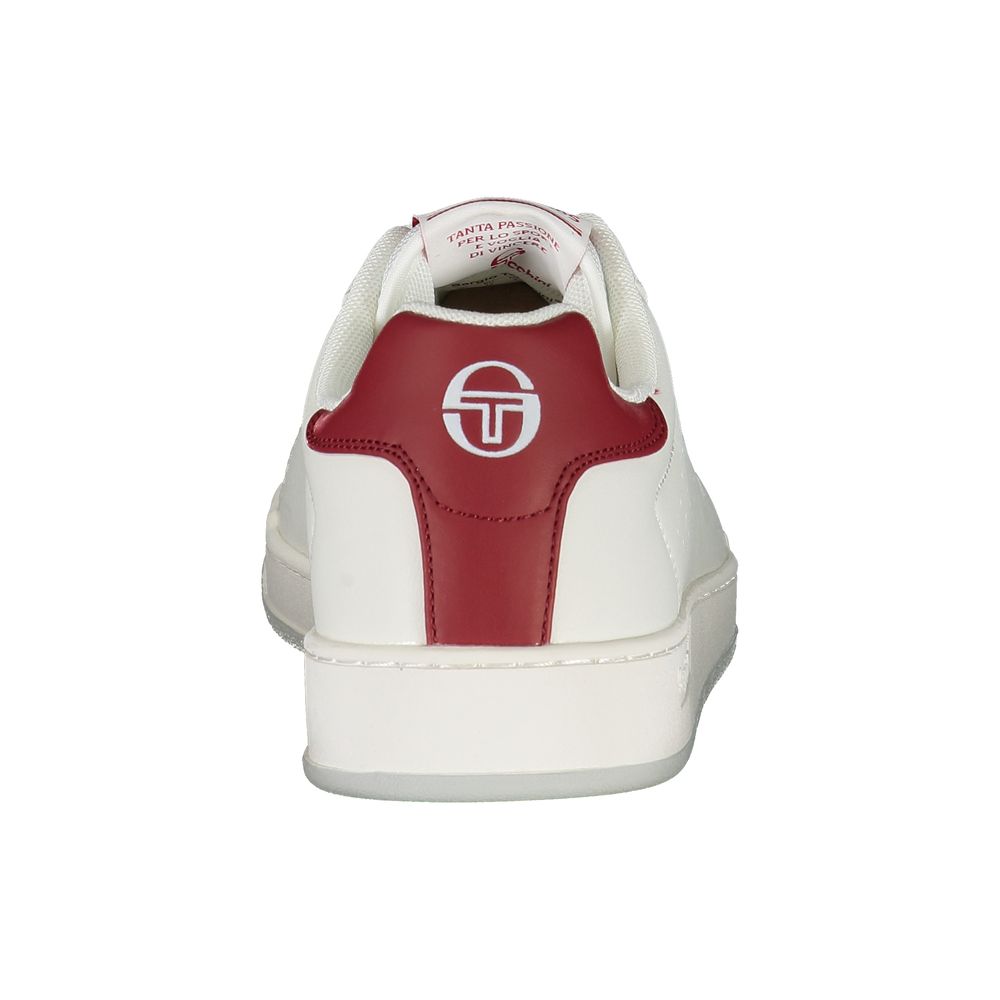 Sergio Tacchini Schlichte weiße Sneakers mit kontrastierenden Details