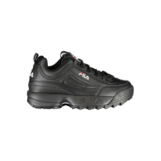 Fila Glatte schwarze Disruptor Sportschuhe