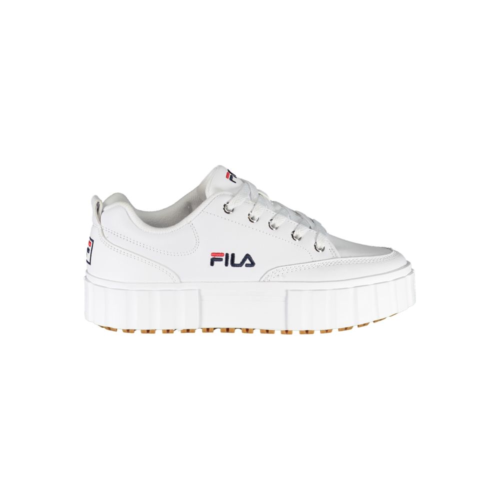 Fila Schicke weiße Keilsneakers mit gesticktem Detail