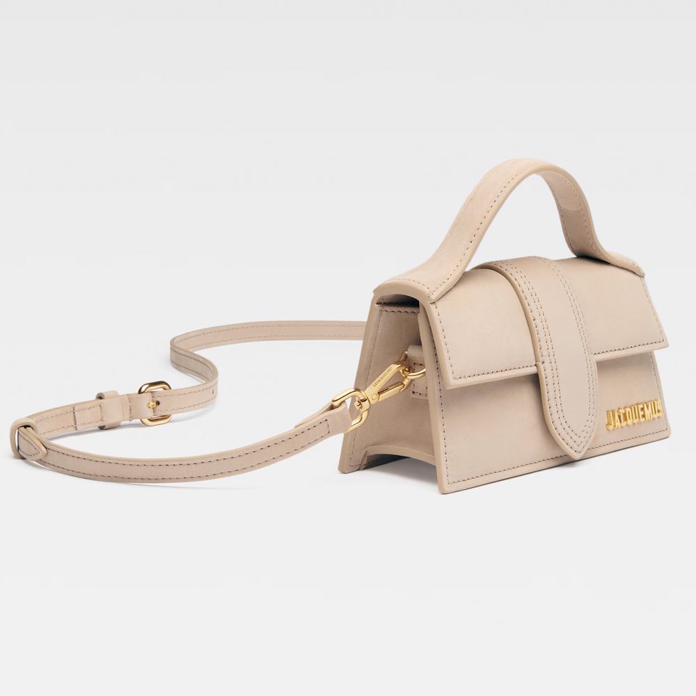 Jacquemus Beige Leder Crossbody Tasche