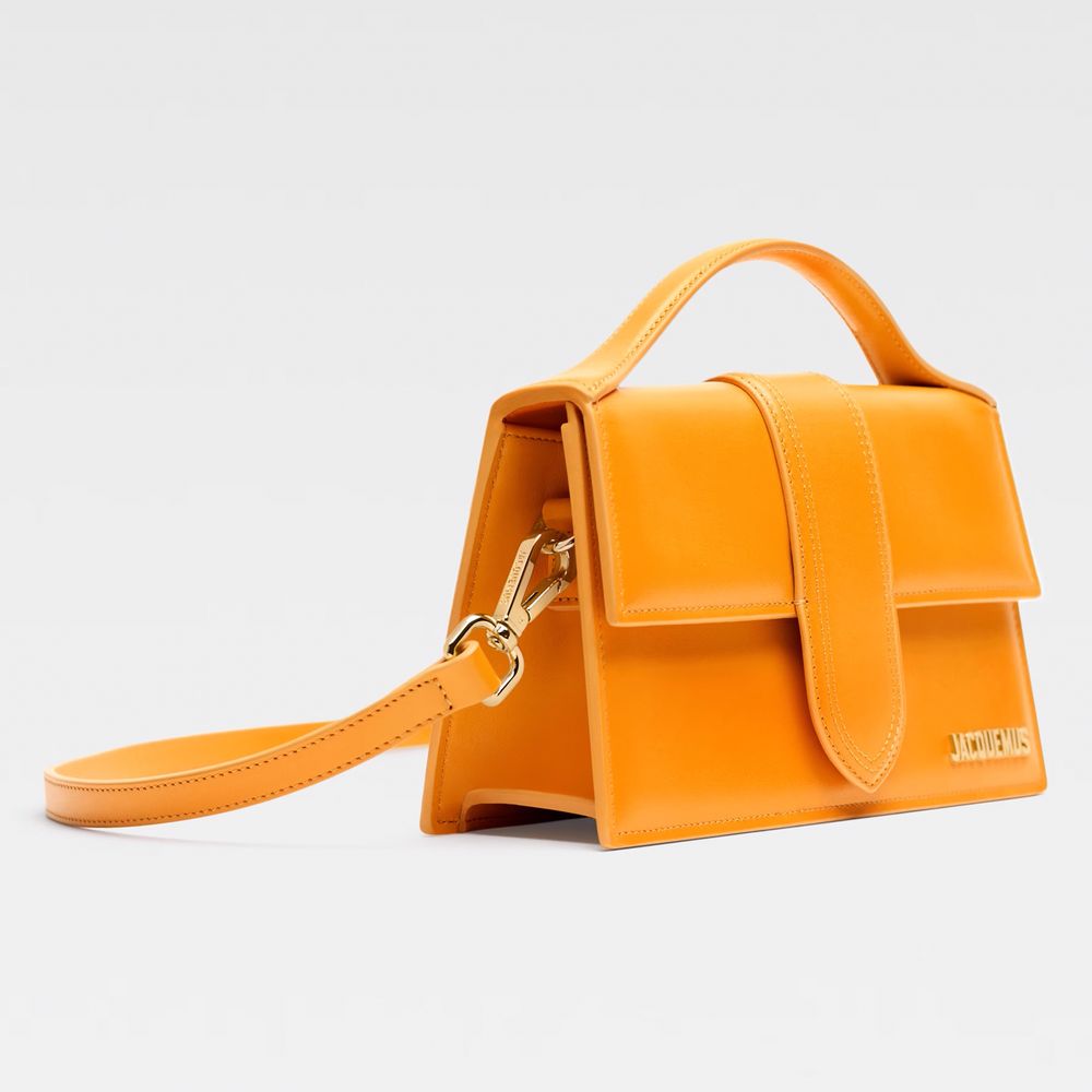 Jacquemus Orangefarbene Leder-Crossbody-Tasche