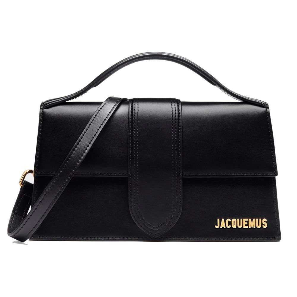 Jacquemus Schwarze Leder Crossbody Tasche