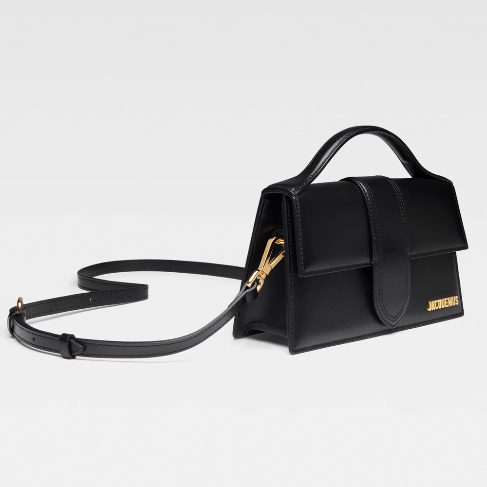 Jacquemus Schwarze Leder Crossbody Tasche