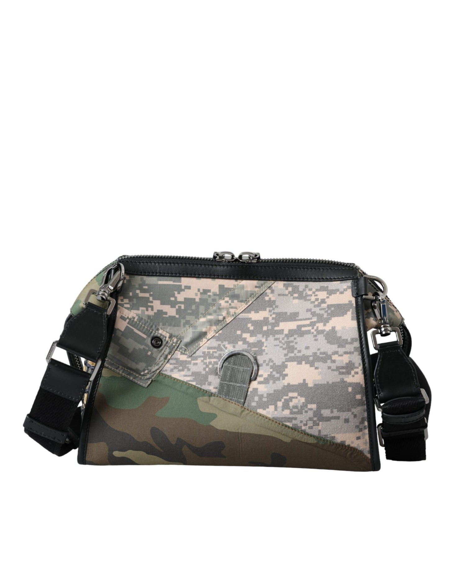 Dolce & Gabbana Multicolor Camouflage Patchwork Umhängetasche