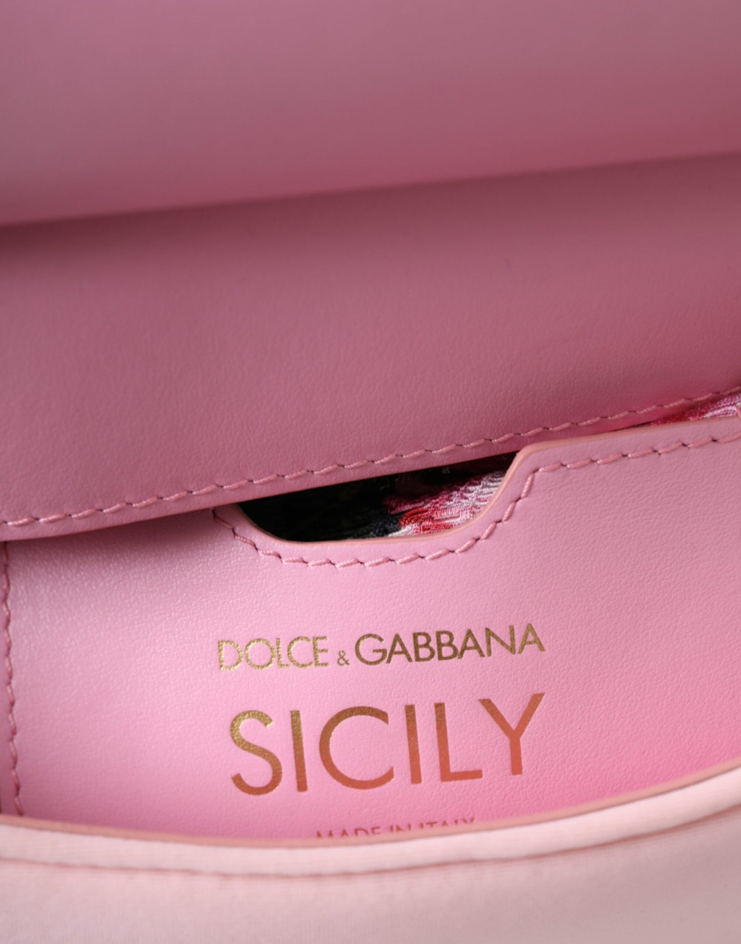 Dolce & Gabbana Rosa SICILY Neopren Umhängetasche mit Schultergriff