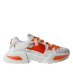 Dolce & Gabbana Weiß Orange Airmaster Low Top Turnschuhe Schuhe