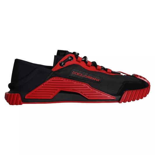 Dolce & Gabbana Schwarz Rot NS1 Low Top Sneakers Männer Schuhe