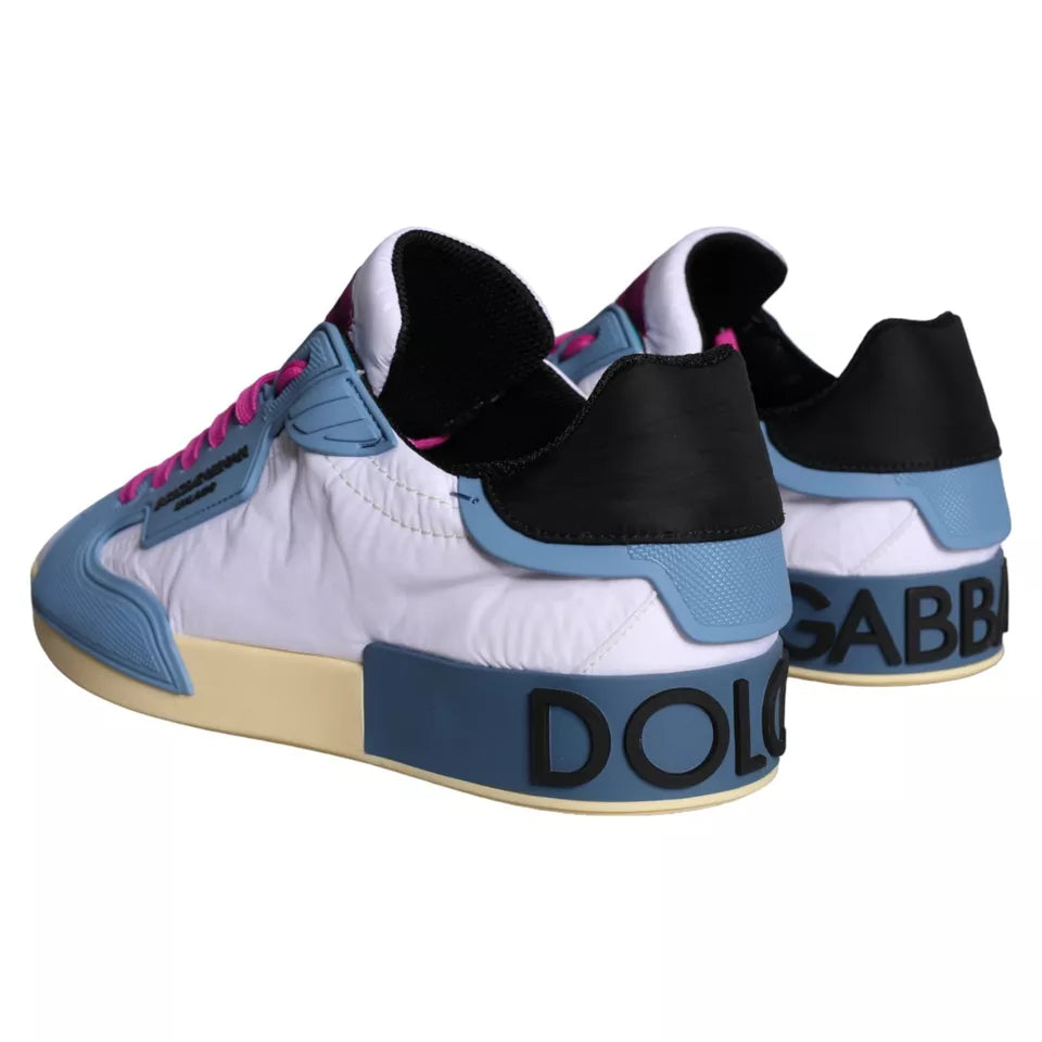 Dolce & Gabbana Multicolor Leder Low Top Sneakers Männer Schuhe