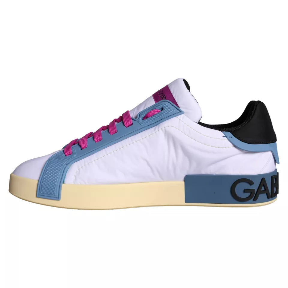 Dolce & Gabbana Multicolor Leder Low Top Sneakers Männer Schuhe