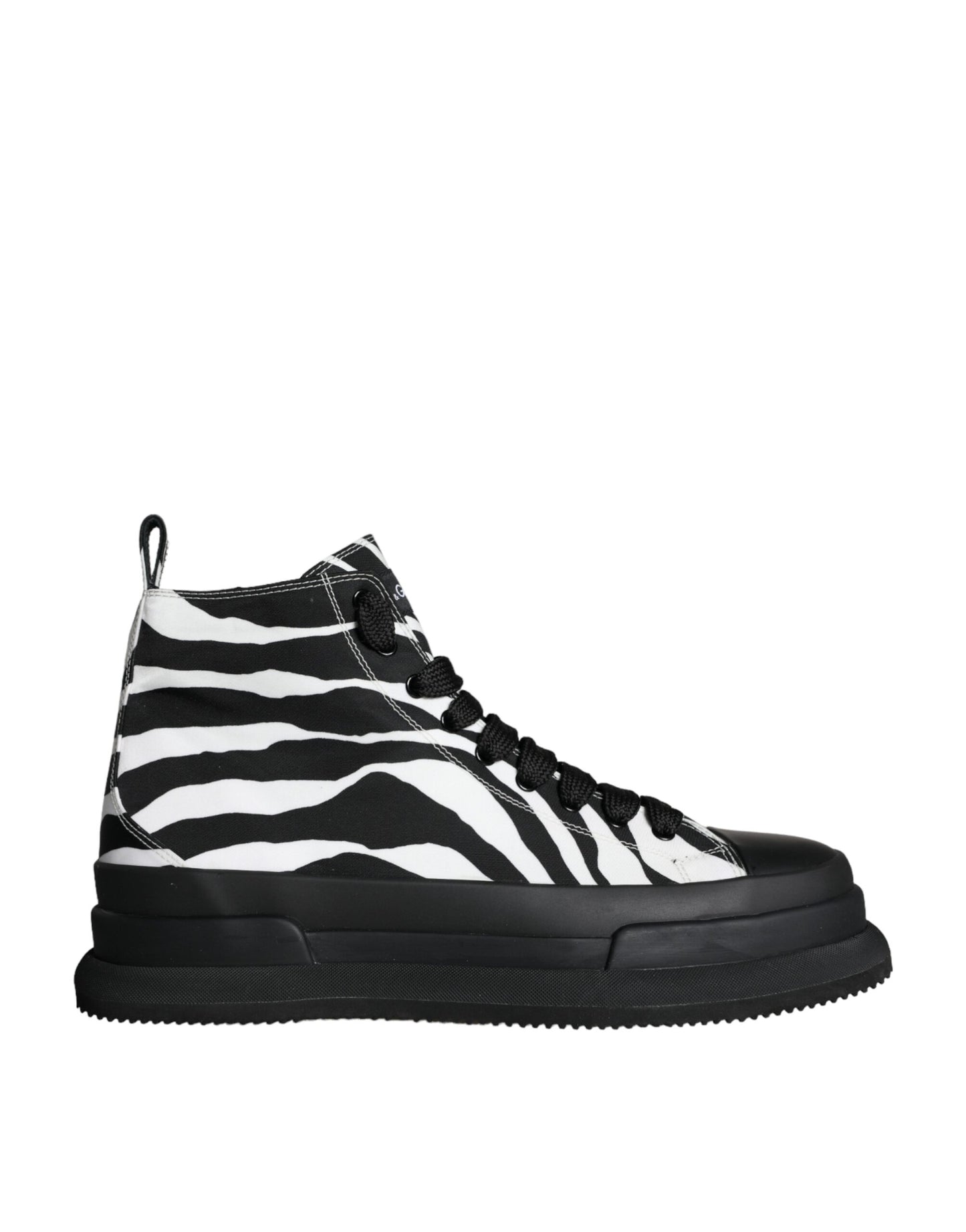 Dolce & Gabbana Schwarz Weiß Zebra High Top Männer Sneaker Schuhe