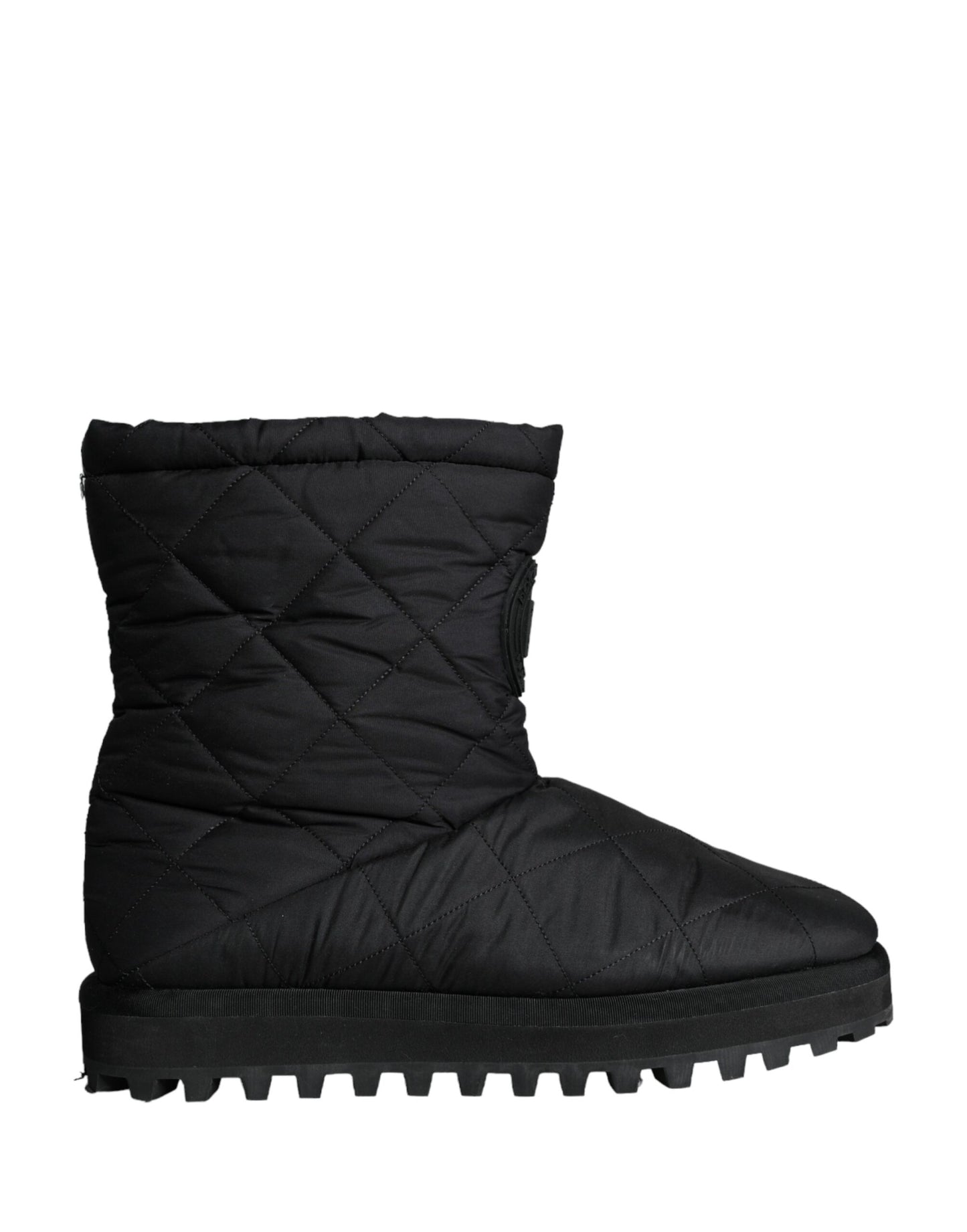 Dolce & Gabbana Schwarz Nylon gepolstert Mid Calf Männer Stiefel Schuhe