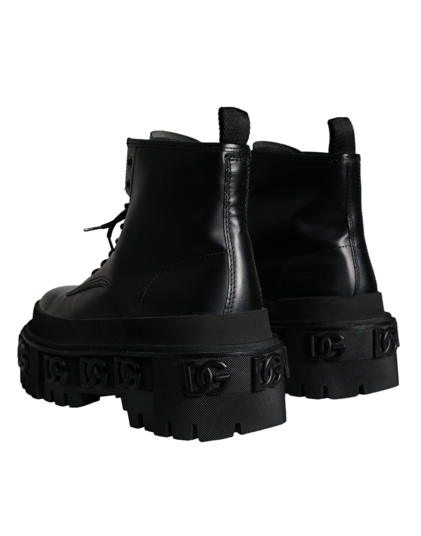 Dolce & Gabbana Schwarze Schnürstiefel Trekking-Stiefel Männer Schuhe