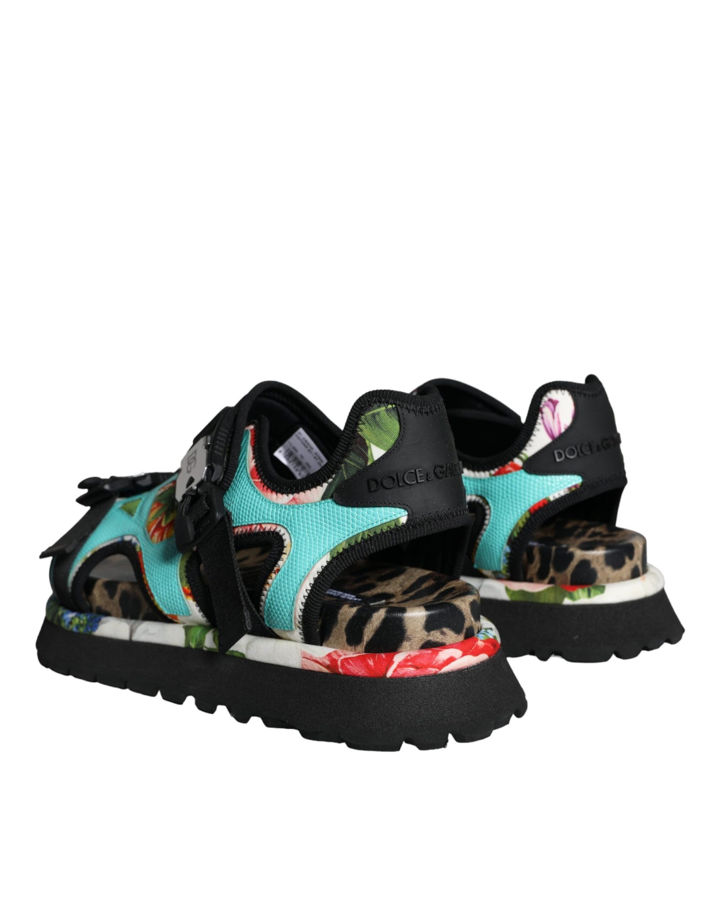 Dolce & Gabbana Multicolor Patchwork Rutschen Sandalen Männer Schuhe