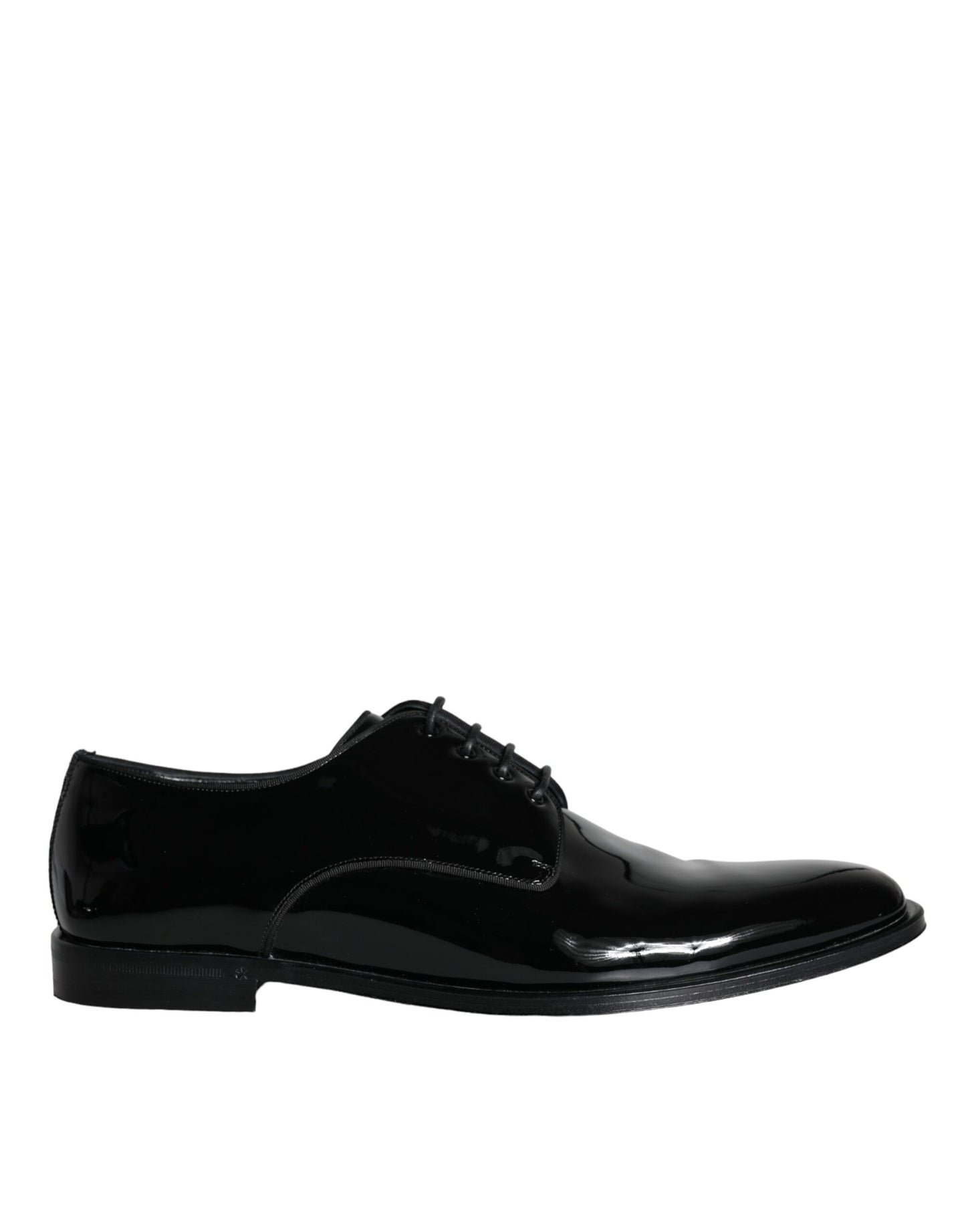 Dolce & Gabbana Schwarzes Kalbsleder Derby Herren Anzugschuhe