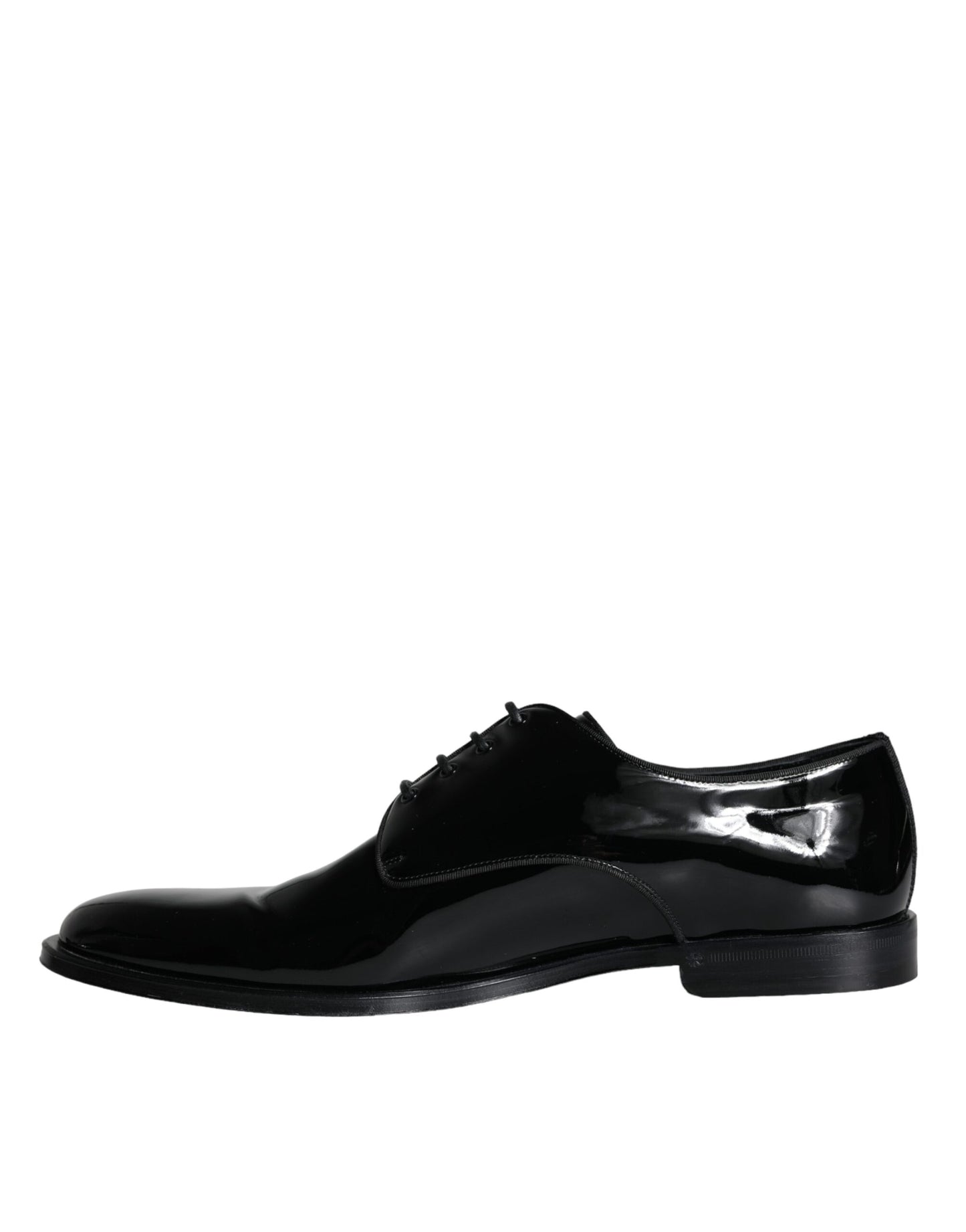 Dolce & Gabbana Schwarzes Kalbsleder Derby Herren Anzugschuhe