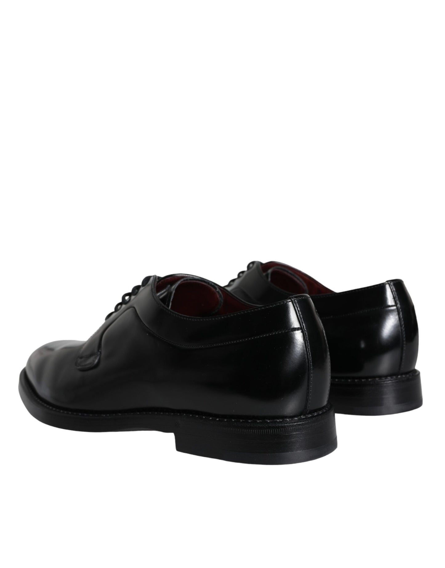 Dolce & Gabbana Schwarzes Kalbsleder Derby Herren Anzugschuhe