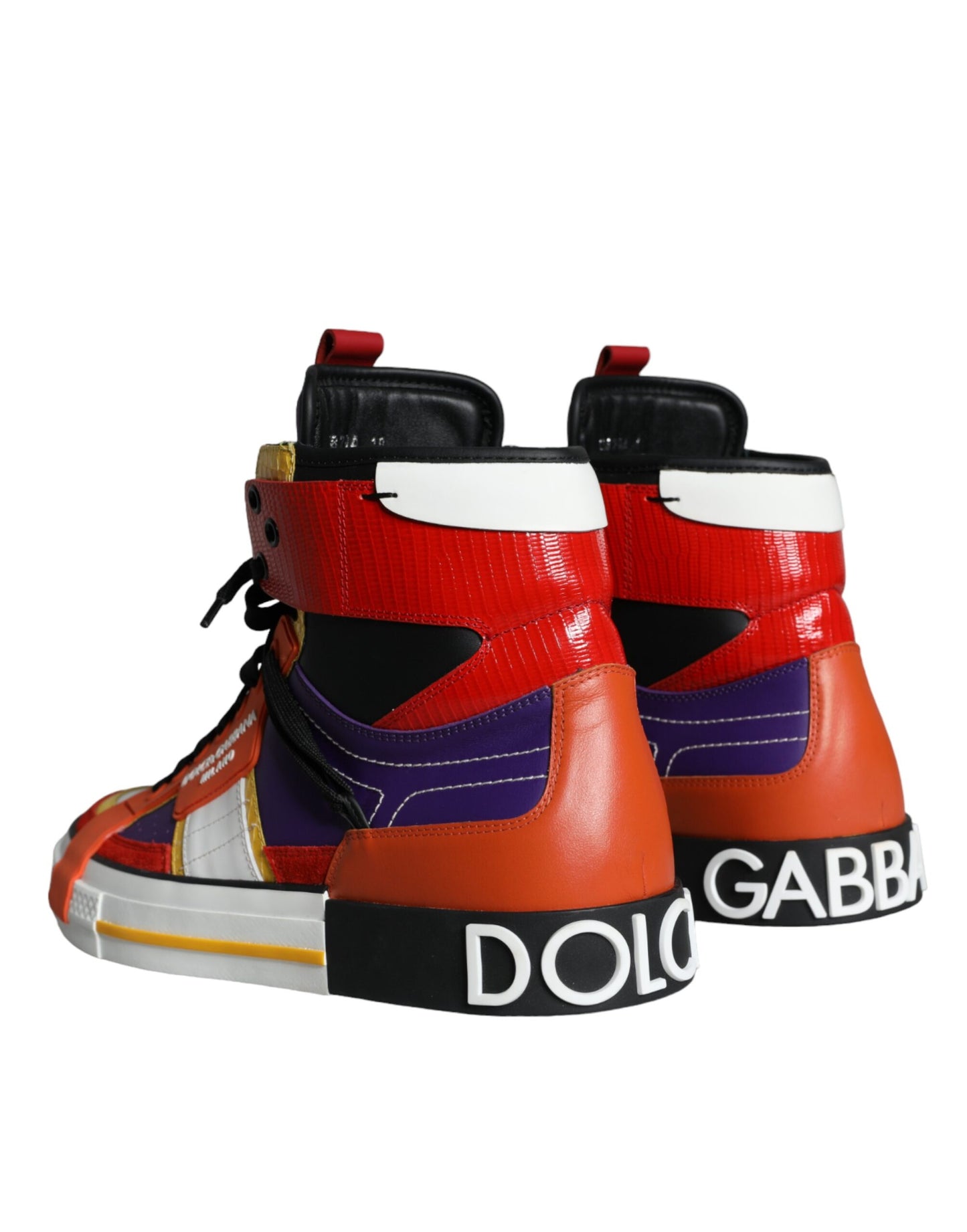 Dolce & Gabbana Multicolor Leder High Top Sneakers Schuhe