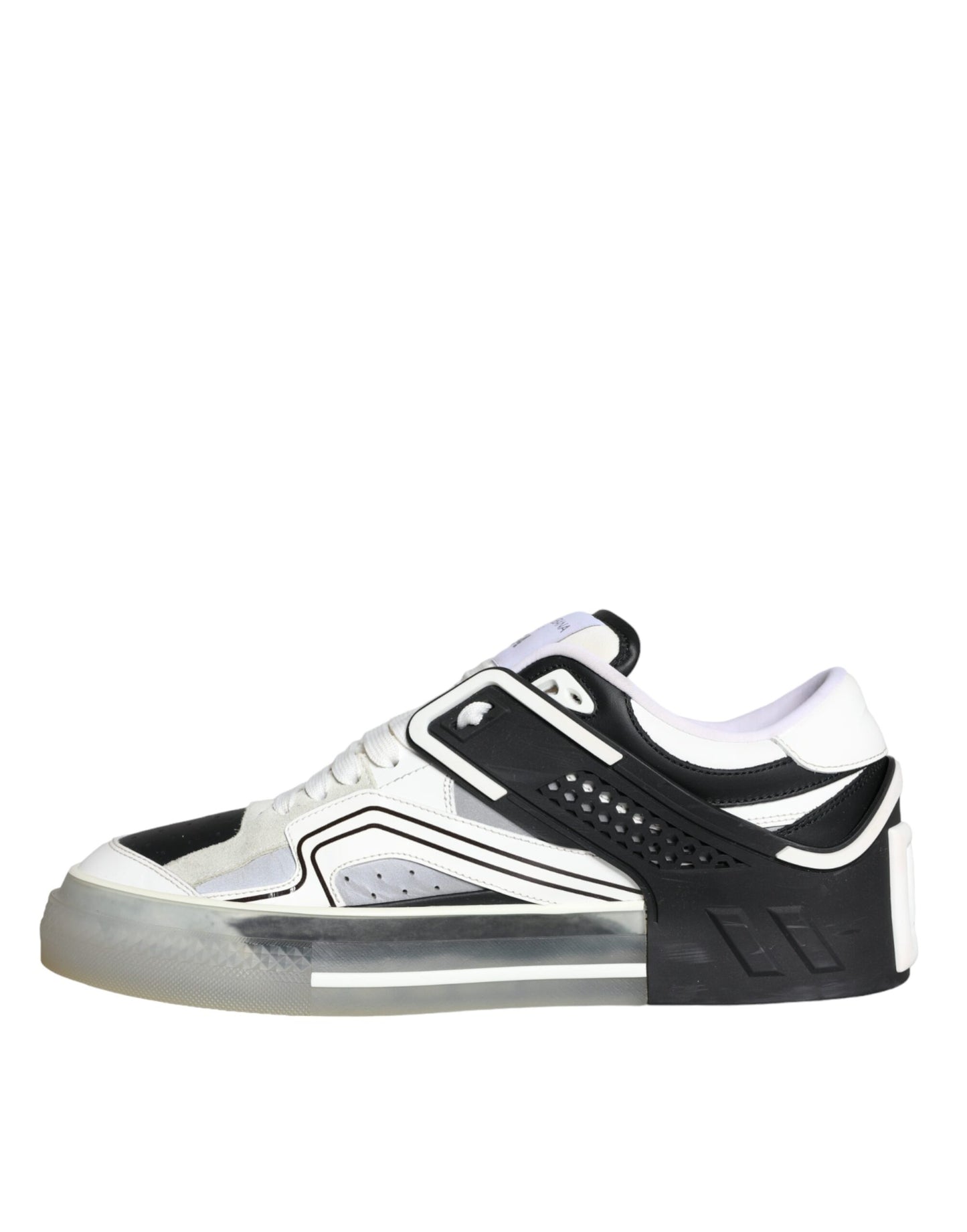 Dolce & Gabbana Schwarz Silber Custom 2.Zero Low Top Sneakers Schuhe