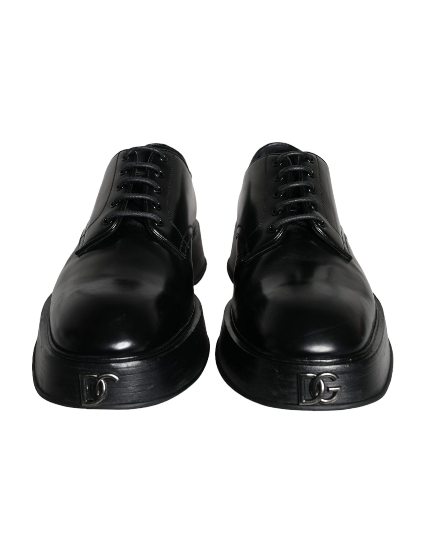 Dolce & Gabbana Schwarze Kalbsleder Derby-Schuhe für formelle Anlässe