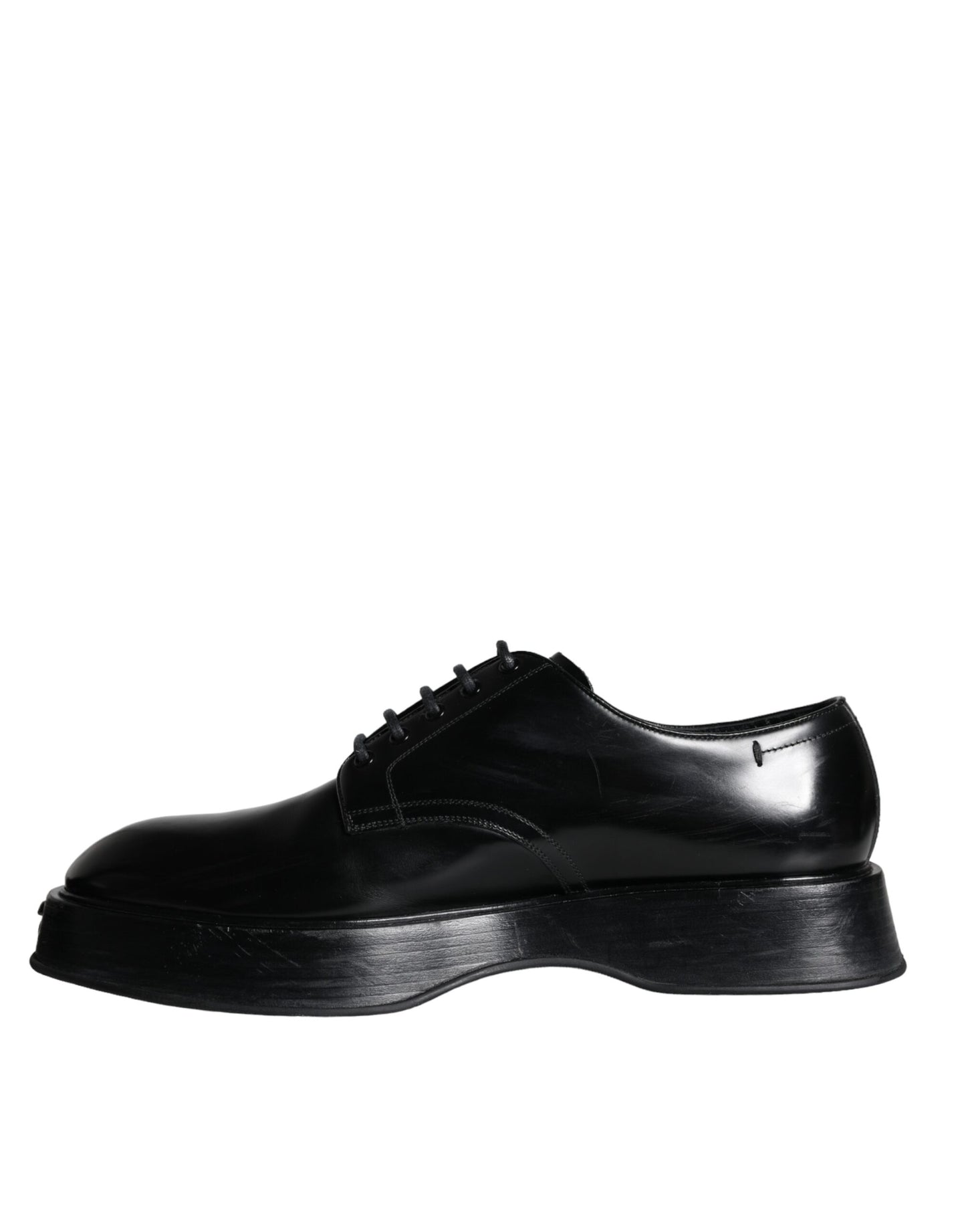 Dolce & Gabbana Schwarze Kalbsleder Derby-Schuhe für formelle Anlässe