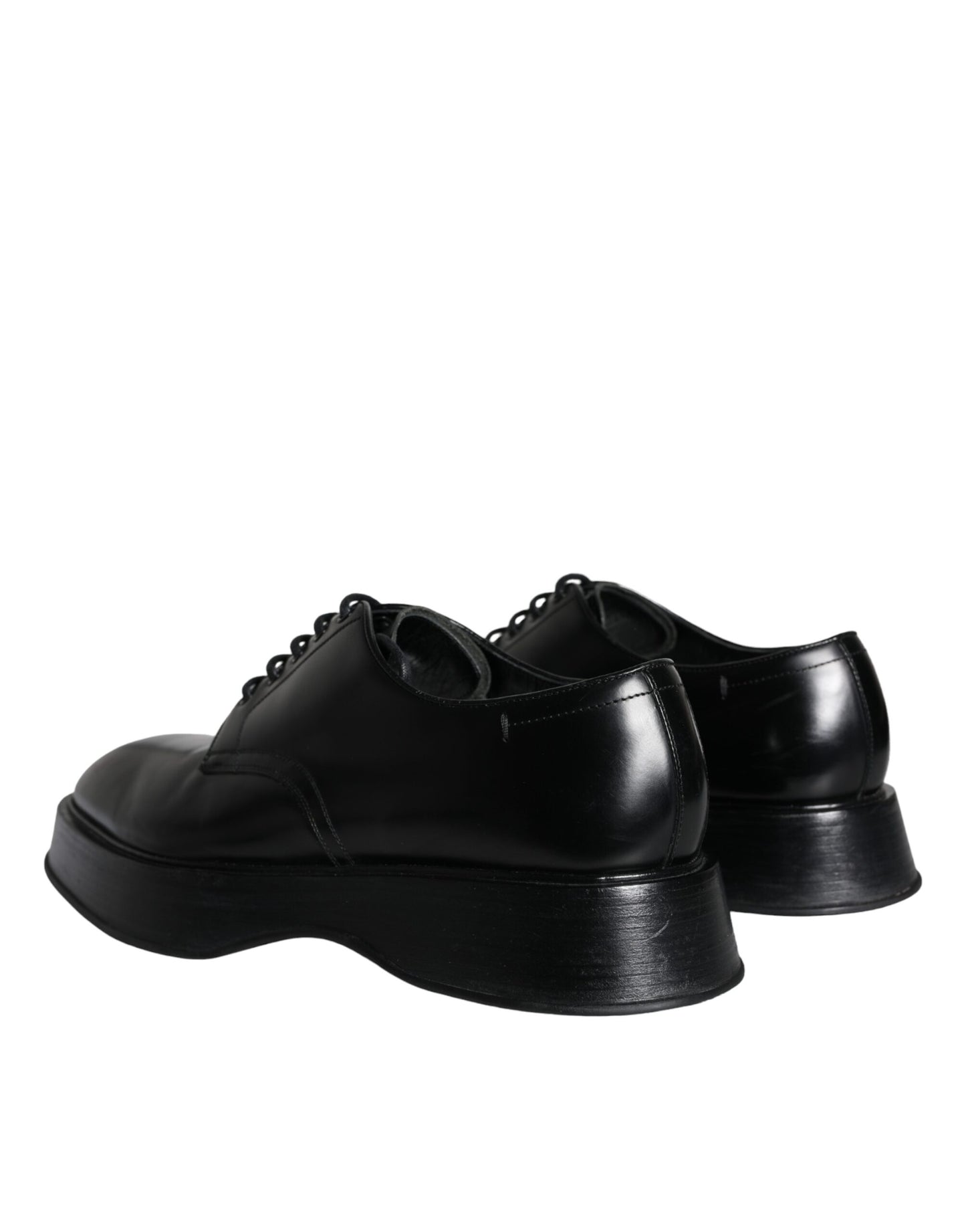 Dolce & Gabbana Schwarze Kalbsleder Derby-Schuhe für formelle Anlässe