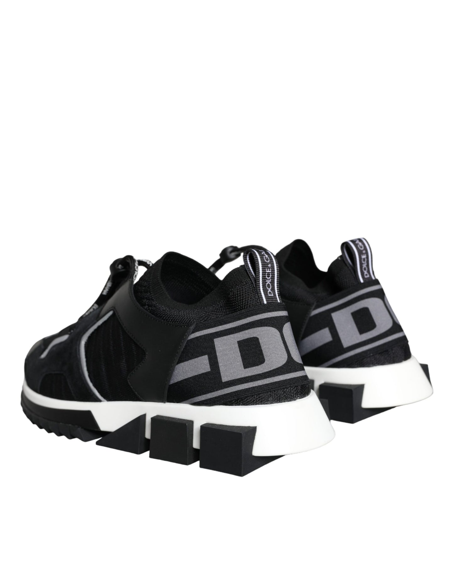 Dolce & Gabbana Schwarz Weiß Logo Sorrento Herren Turnschuhe Schuhe