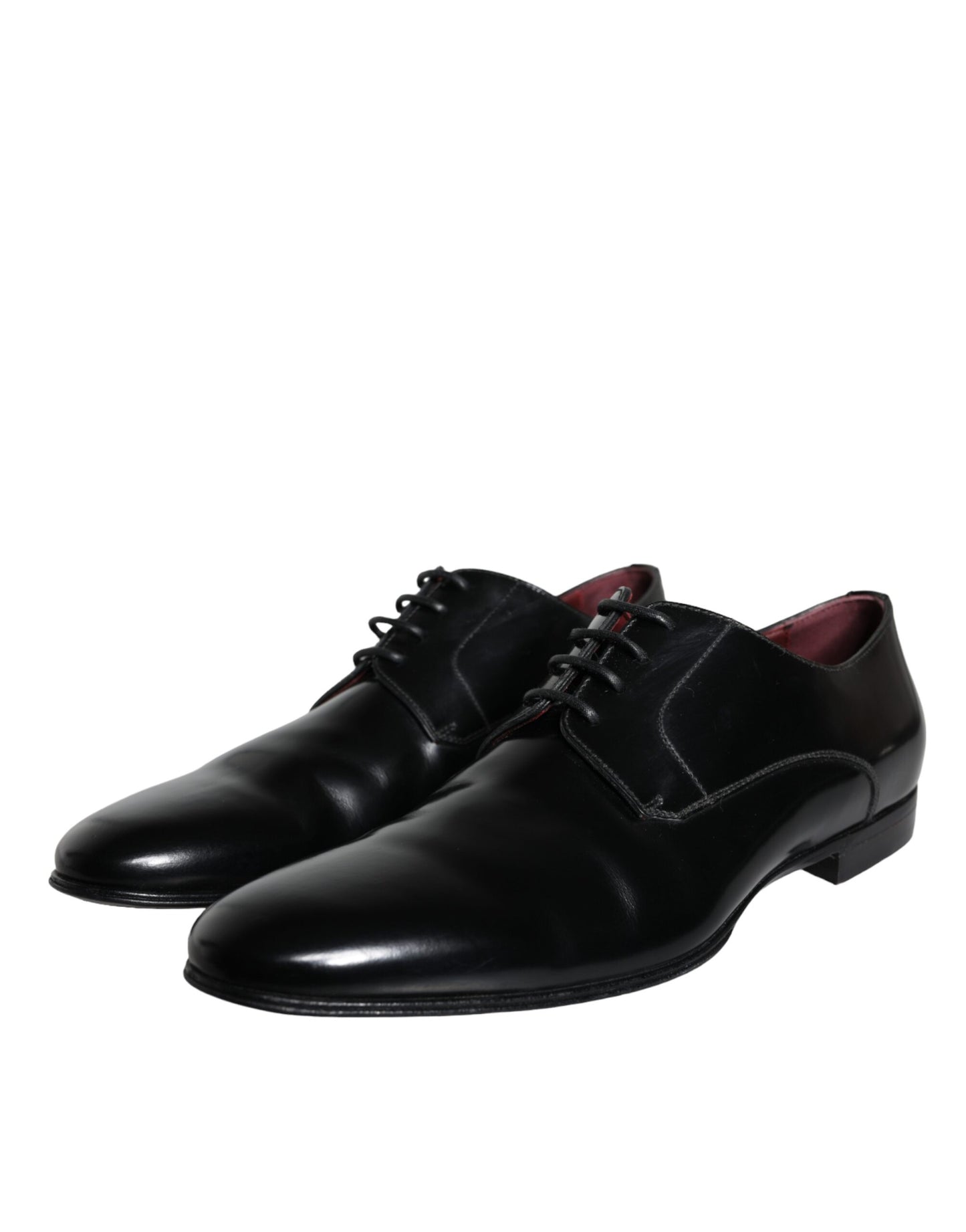 Dolce & Gabbana Schwarz Leder Derby Formal Kleid Männer Schuhe