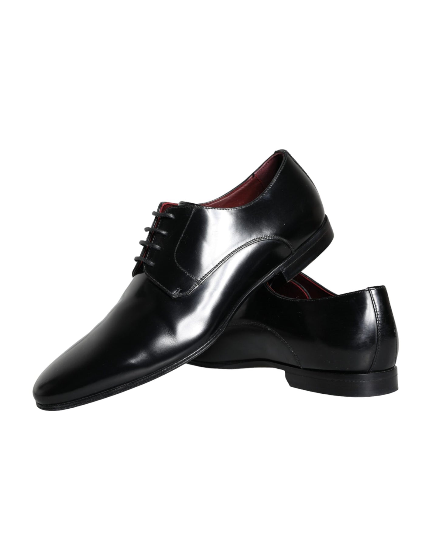 Dolce & Gabbana Schwarz Leder Derby Formal Kleid Männer Schuhe