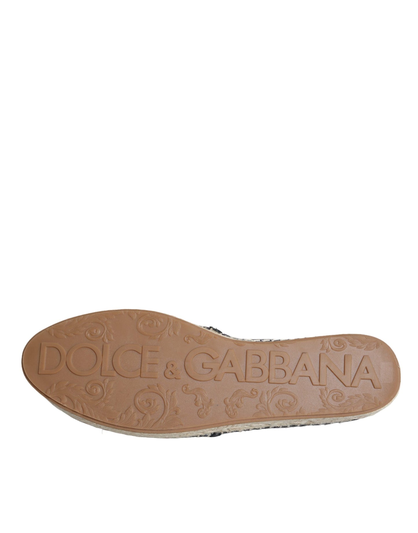 Dolce & Gabbana Schwarz Baumwolle Leopard Slip On Espadrilles Schuhe