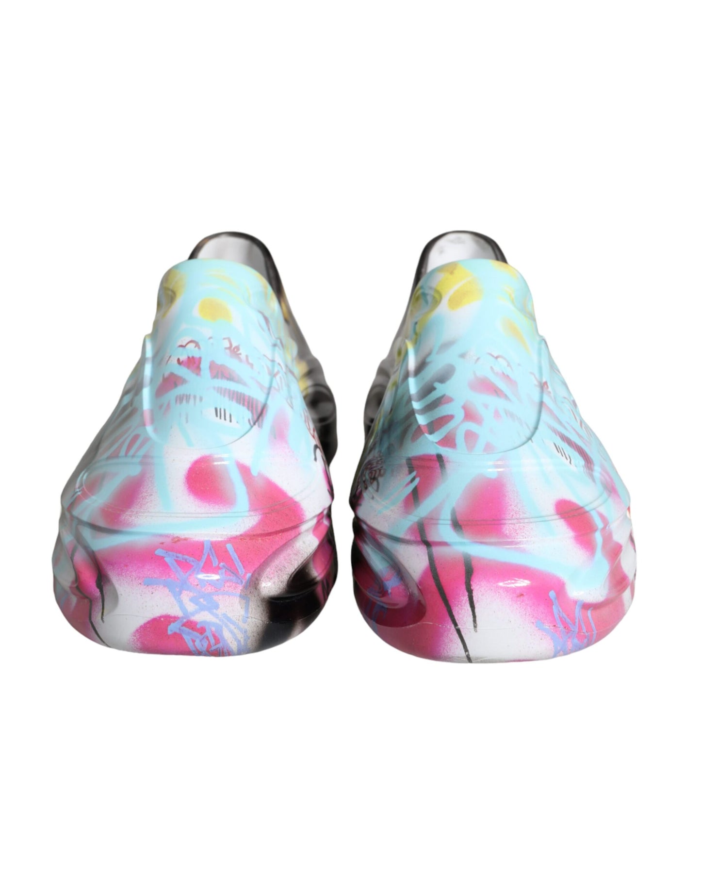 Dolce & Gabbana Multicolor Graffiti Gummi Low Top Turnschuhe Schuhe