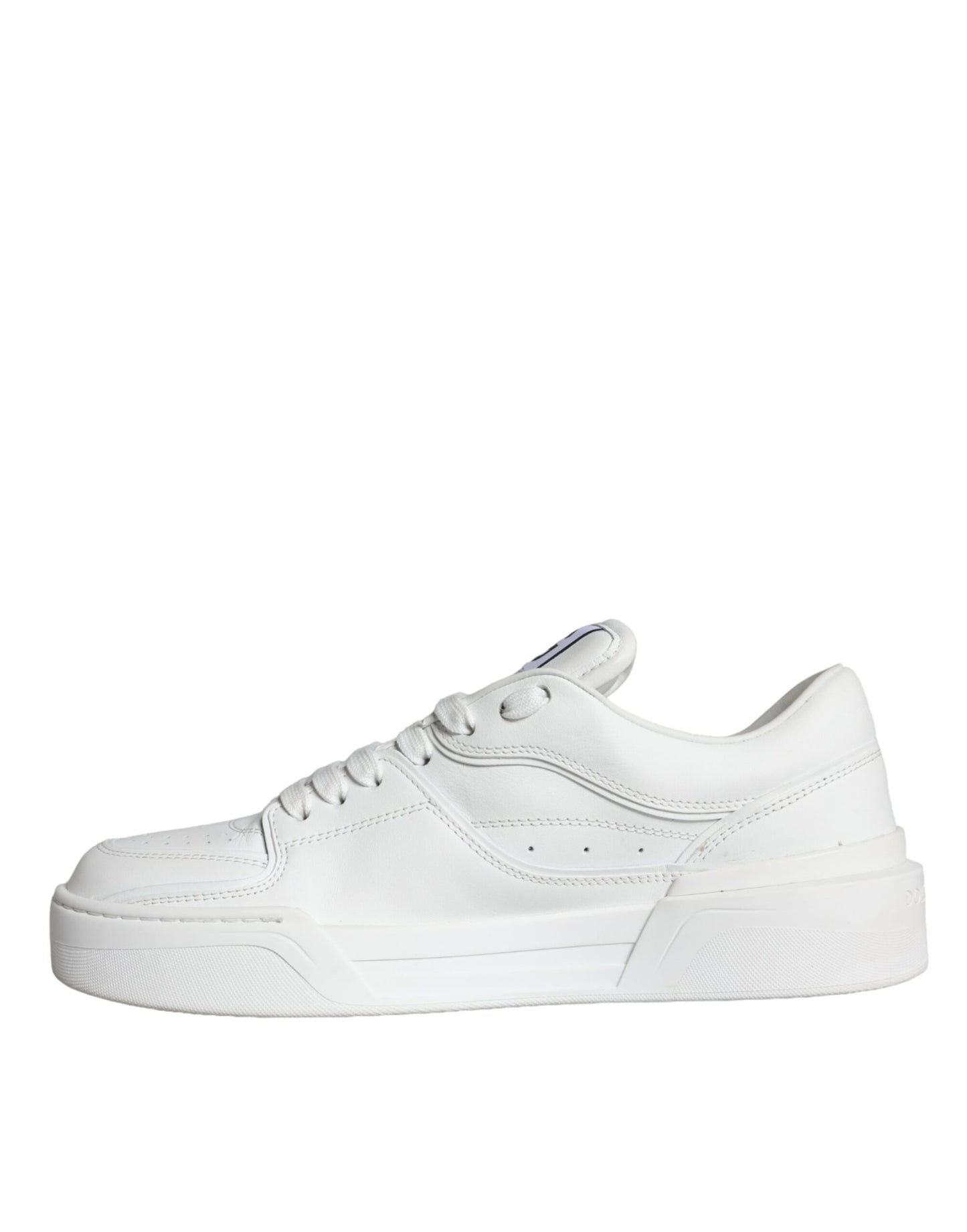 Dolce & Gabbana Weiß Miami Leder Low Top Turnschuhe Schuhe