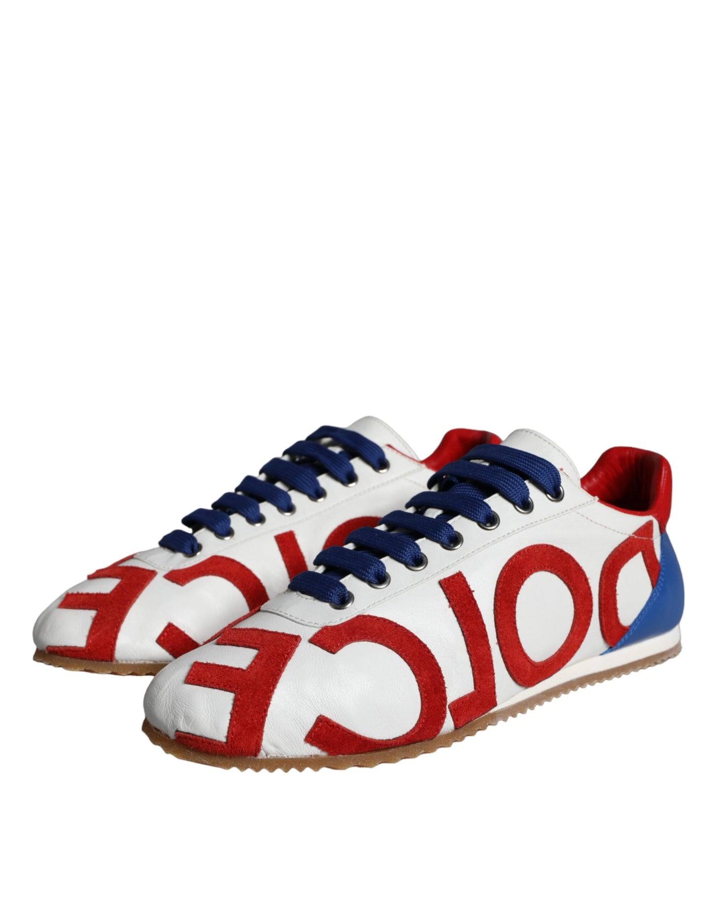 Dolce & Gabbana Multicolor Leder Logo Casual Turnschuhe Schuhe