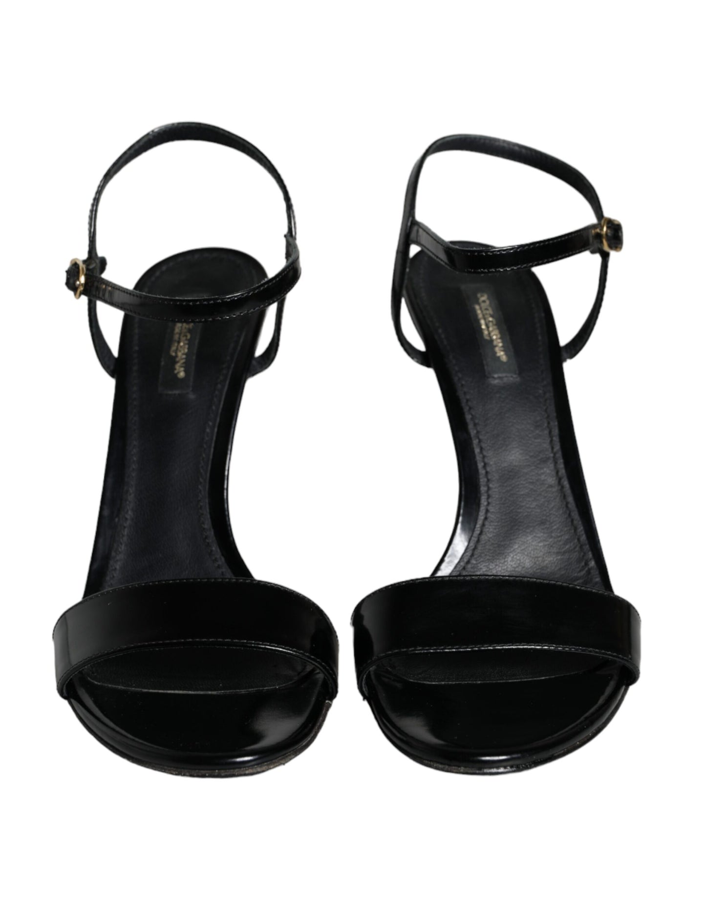 Dolce & Gabbana Schwarz KEIRA Leder Heels Sandalen Schuhe