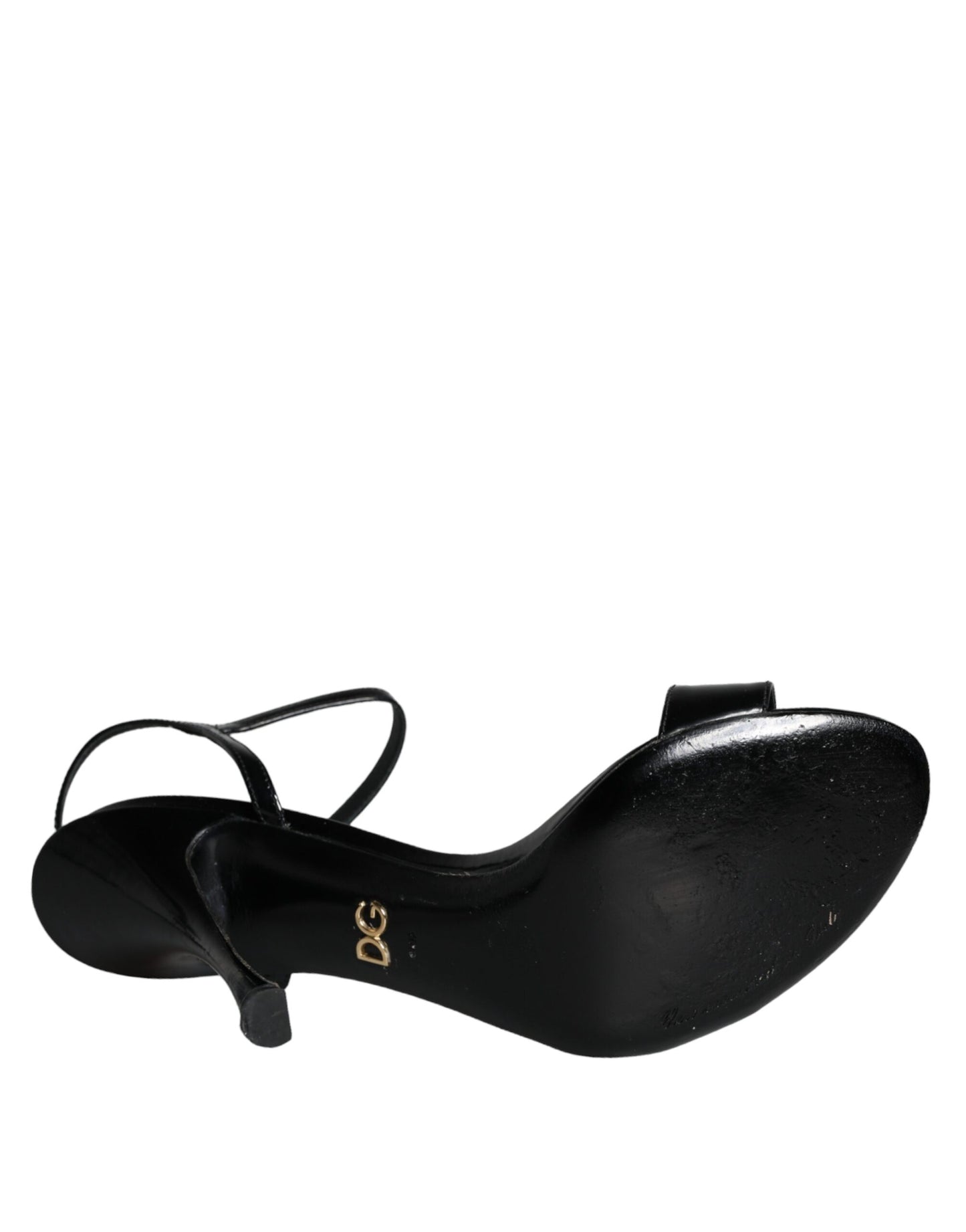 Dolce & Gabbana Schwarz KEIRA Leder Heels Sandalen Schuhe