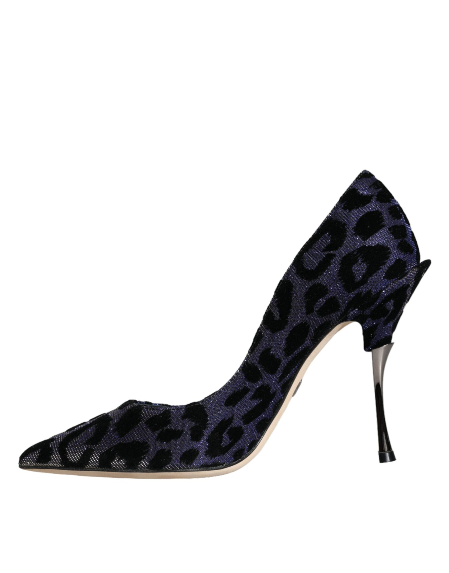 Dolce & Gabbana Dunkelblau Leopard Lurex Heels Pumps Schuhe