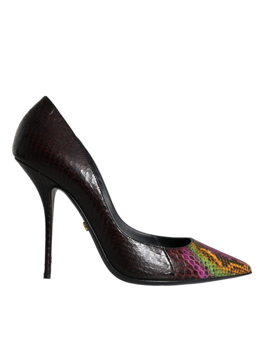 Dolce & Gabbana Multicolor Exotische Leder Absätze Pumps Schuhe