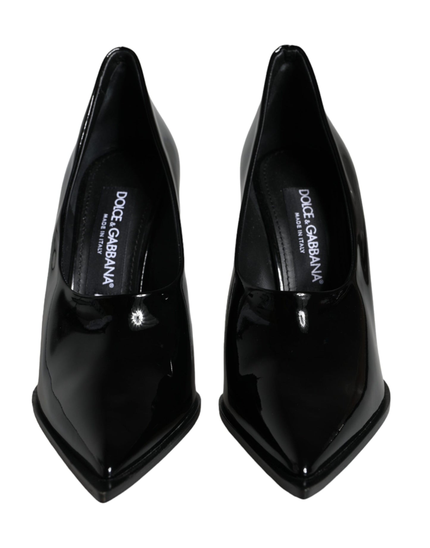 Dolce & Gabbana Schwarze Lackleder High Heels Pumps Schuhe