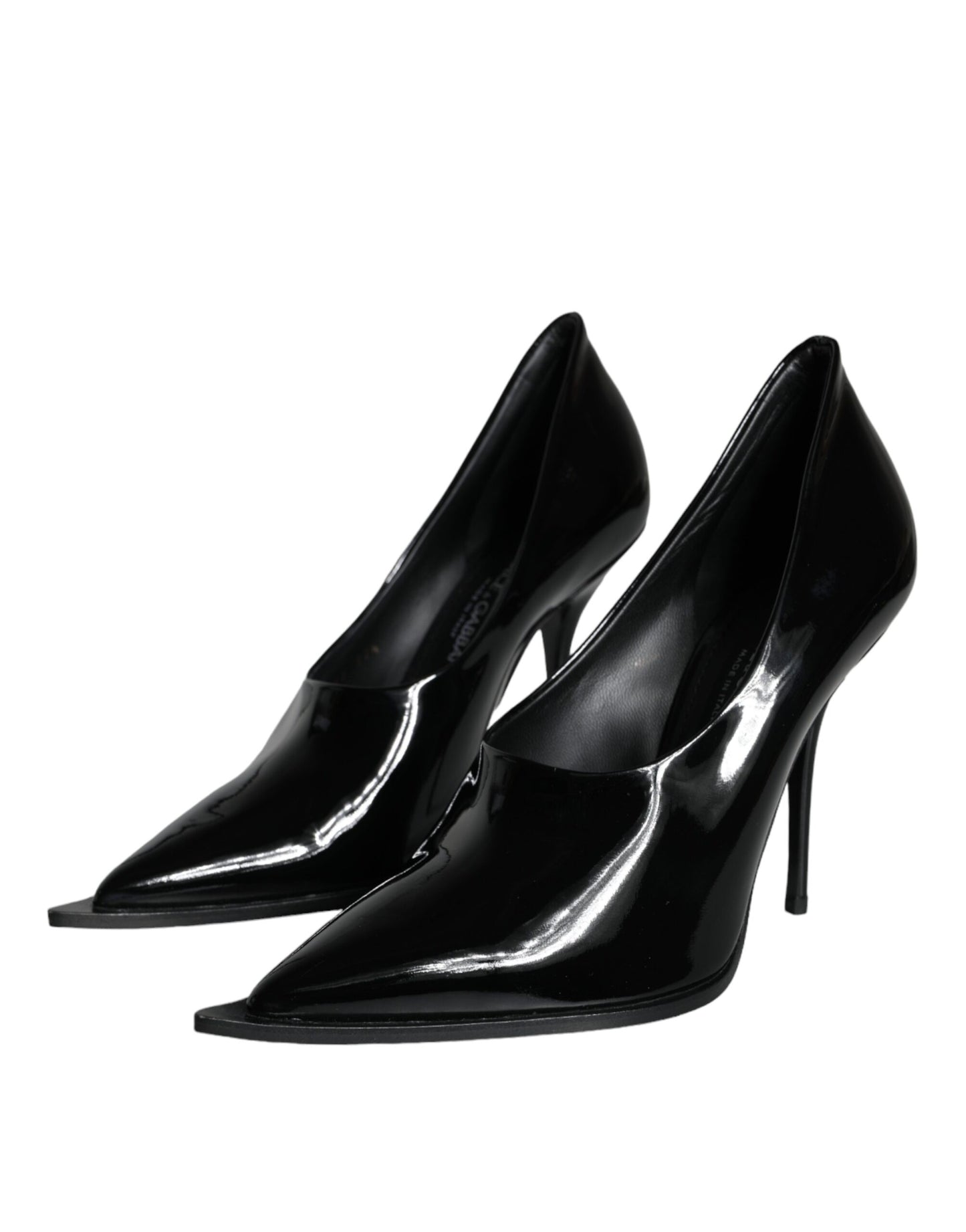 Dolce & Gabbana Schwarze Lackleder High Heels Pumps Schuhe