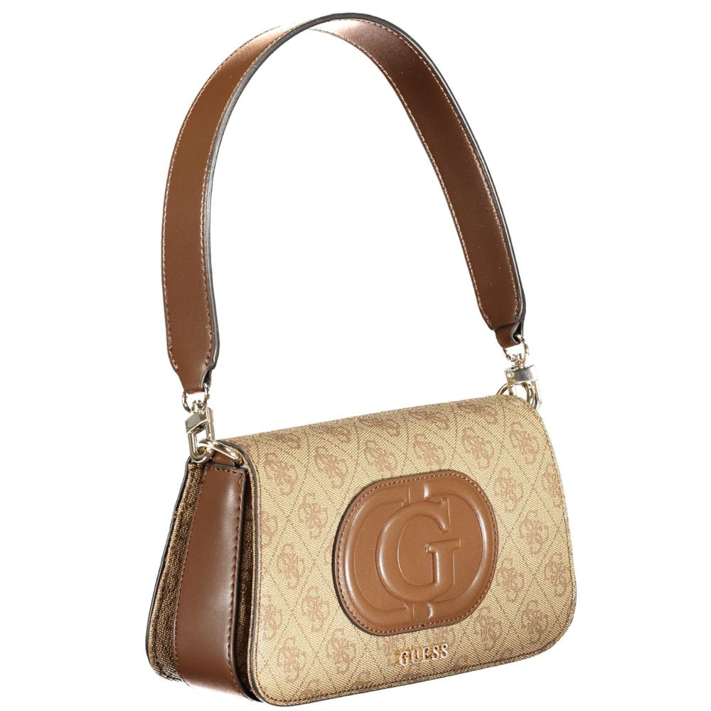 Guess Jeans Beige Polyethylen Handtasche