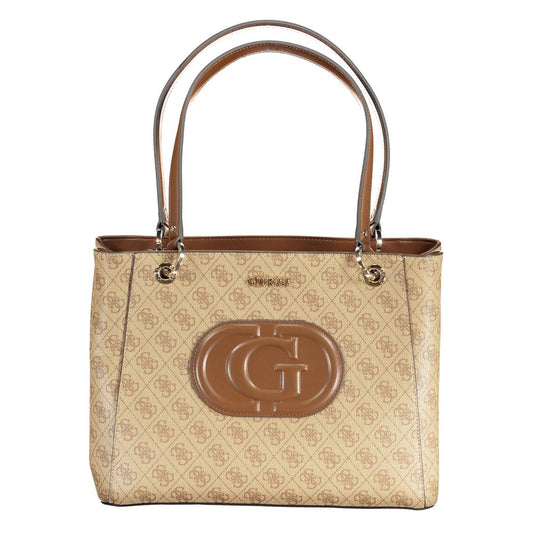 Guess Jeans Beige Polyethylen Handtasche