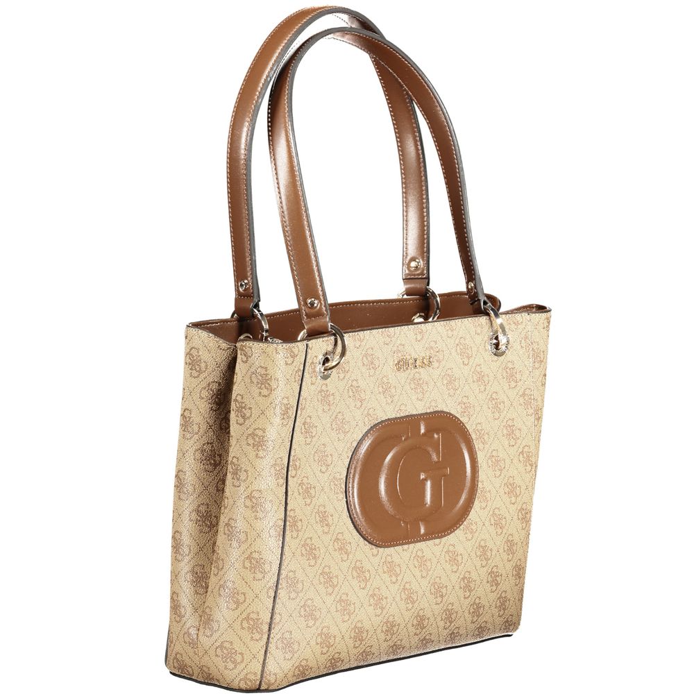 Guess Jeans Beige Polyethylen Handtasche