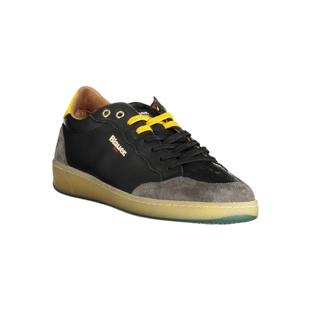 Blauer Schwarzer Polyester Sneaker