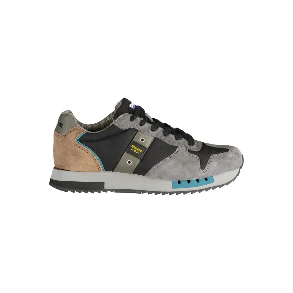 Blauer Graue Polyester Sneaker