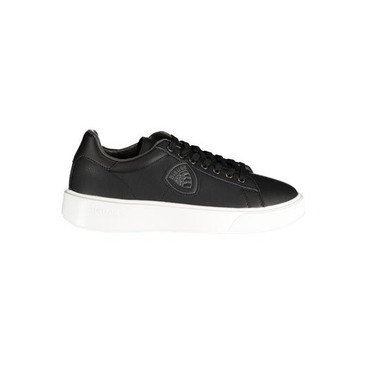 Blauer Schwarzer Polyester Sneaker