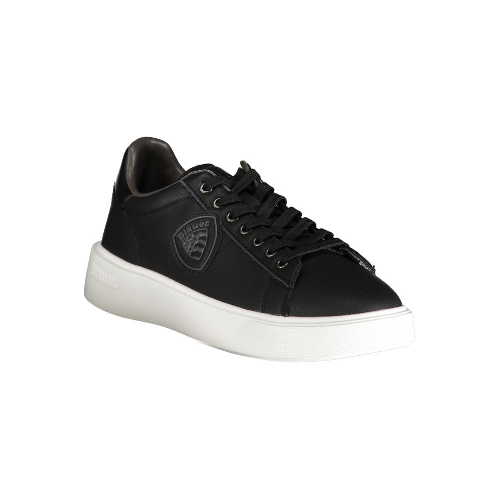 Blauer Schwarzer Polyester Sneaker