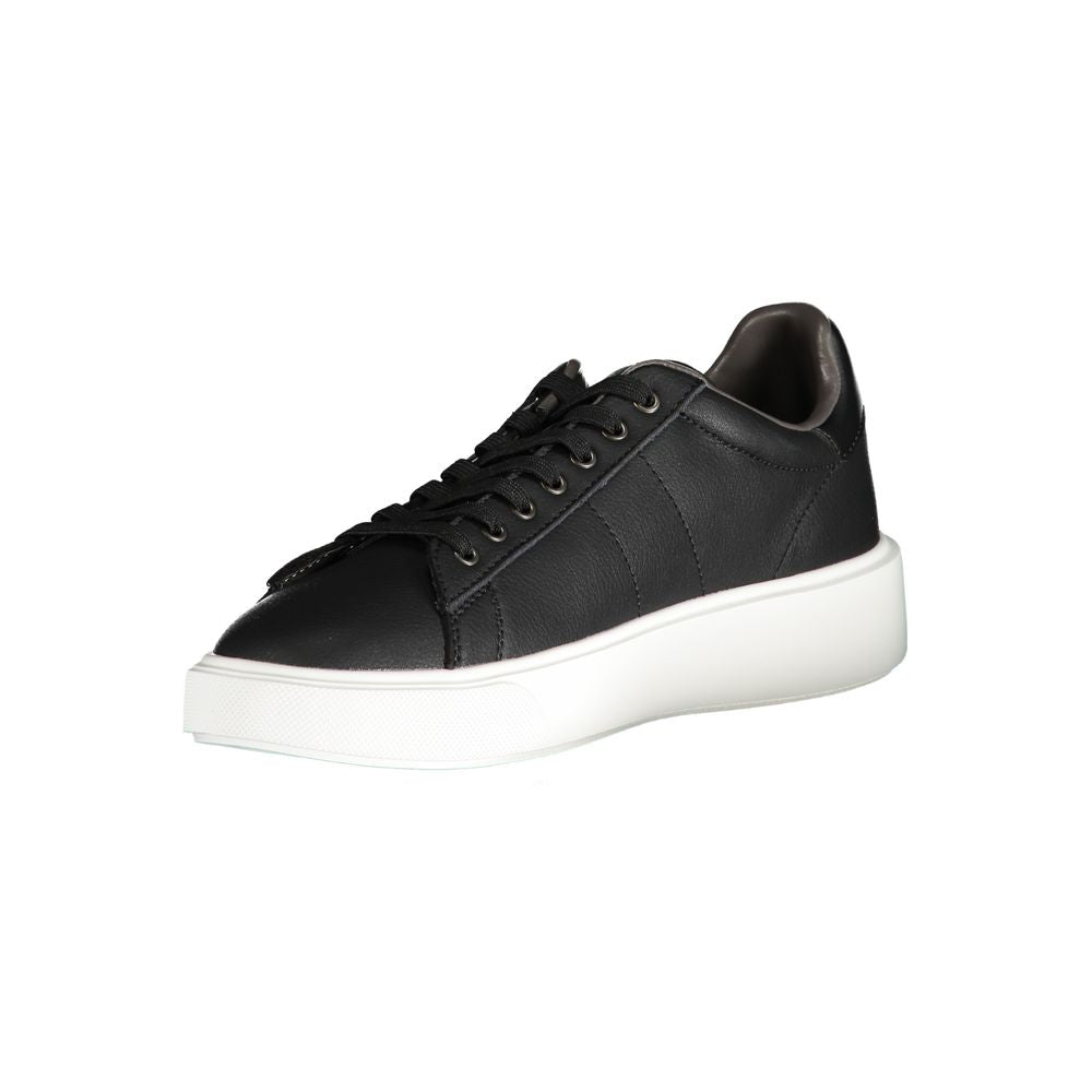 Blauer Schwarzer Polyester Sneaker