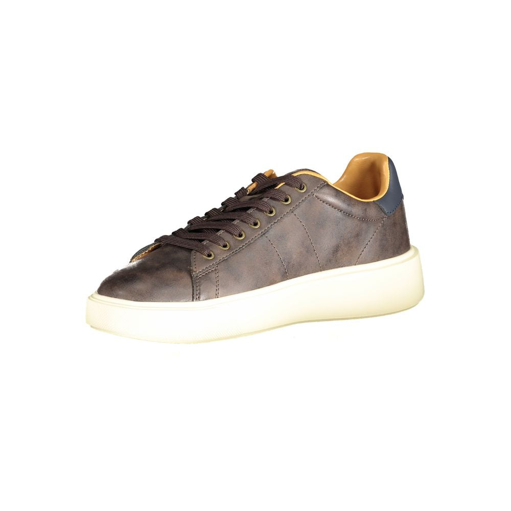 Blauer Brauner Polyester Sneaker