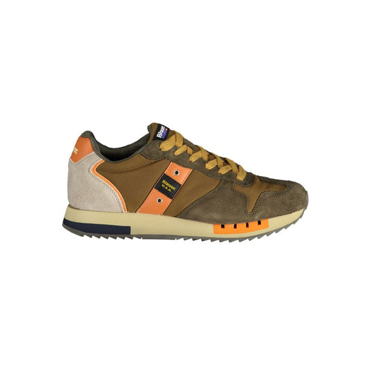 Blauer Brauner Polyester Sneaker